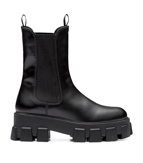 prada monolith ankle boots.